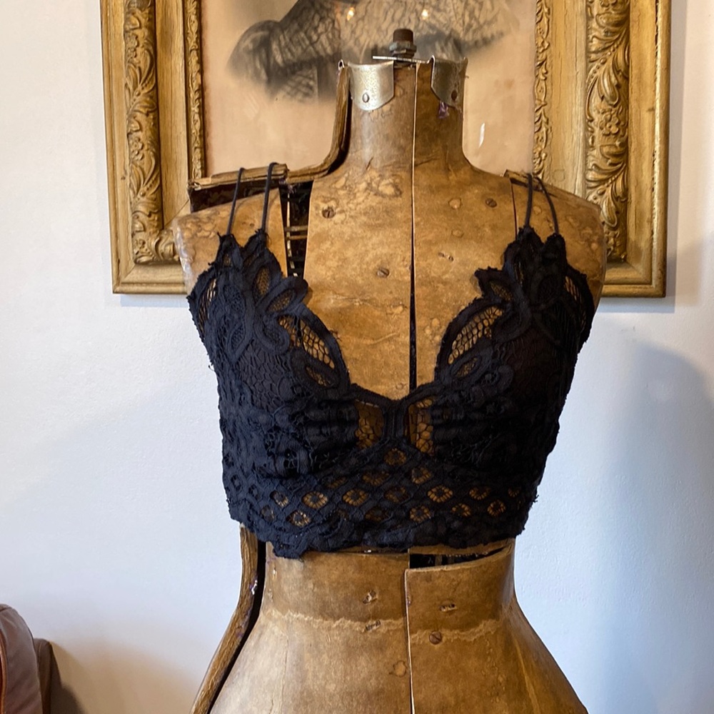Free people adella bralette black boho layers